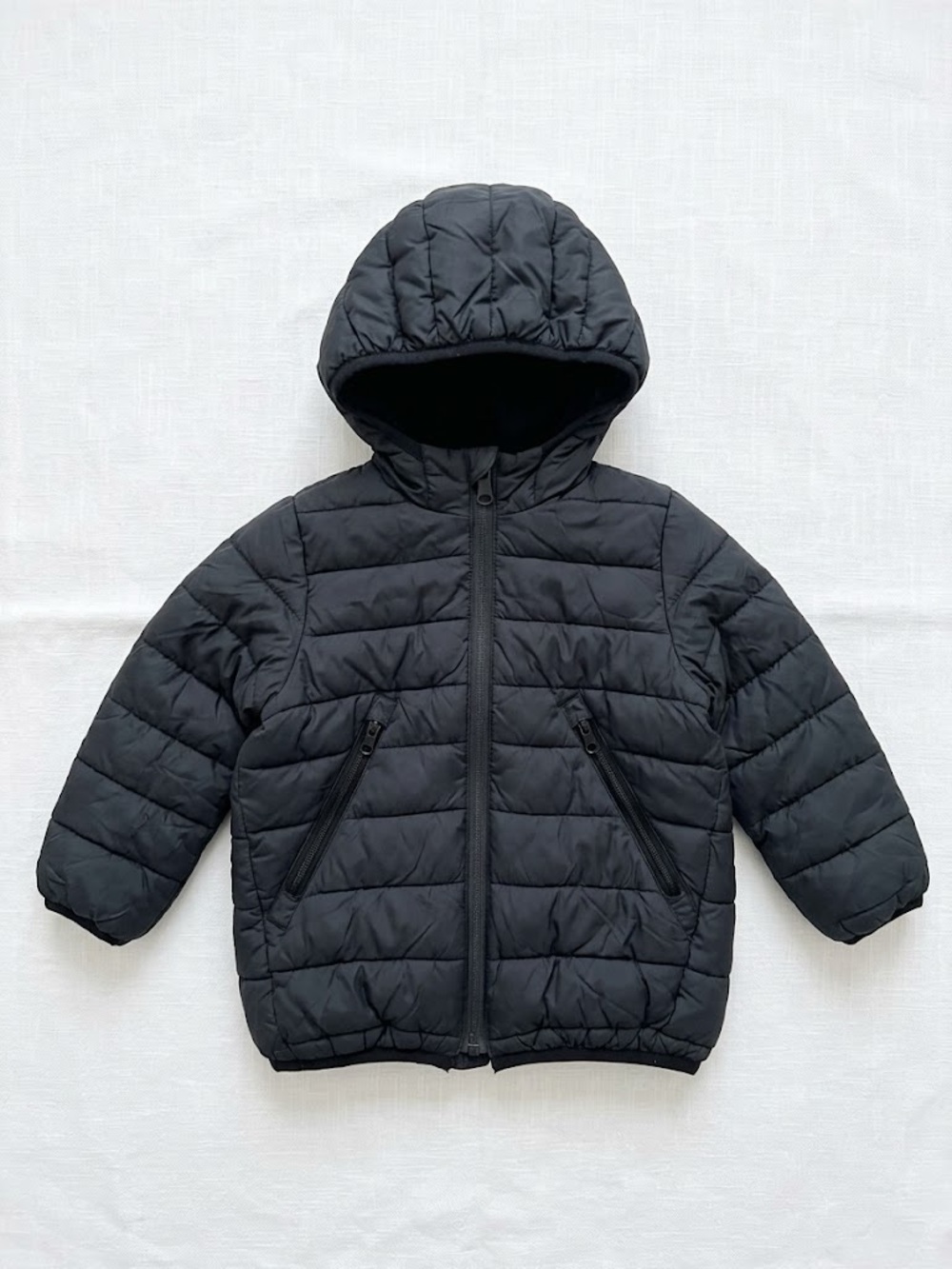Zara Hooded Black Puffer Jacket 12-18 Months Toddler Unisex